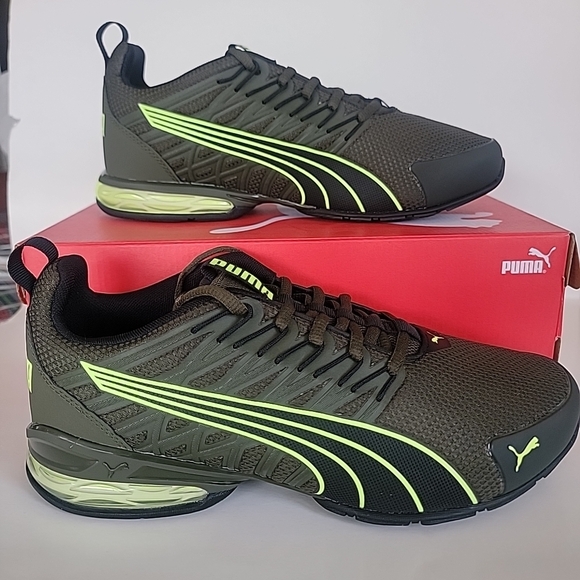 Size 8.5 - Puma Voltaic Evo Wide Dark Olive Fizzy Apple - Picture 6 of 10